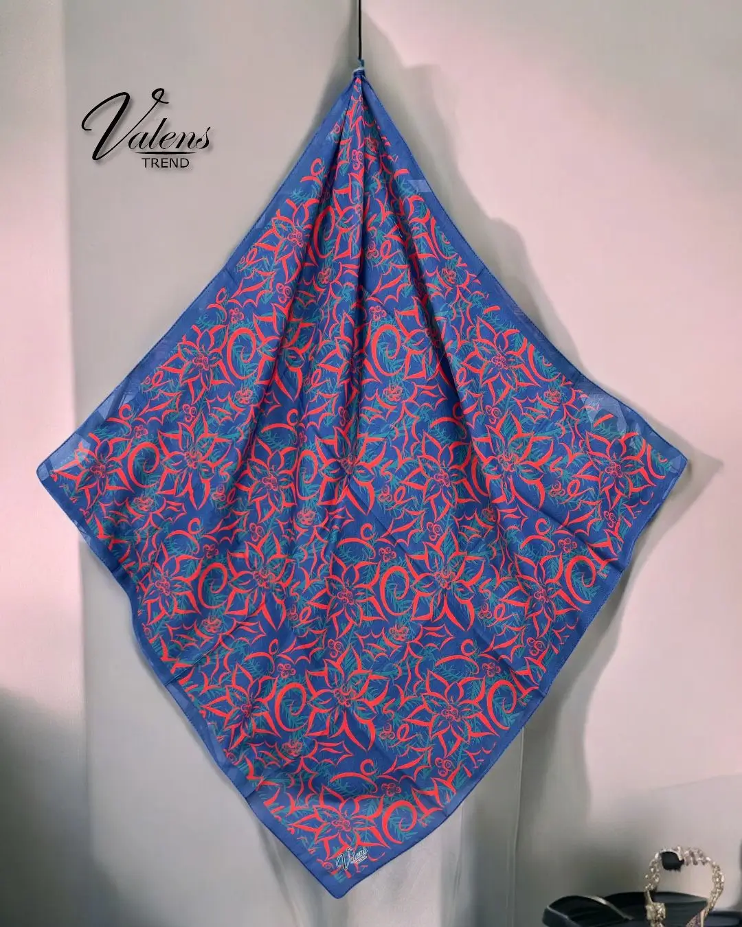 Desenli Koton Eşarp 458