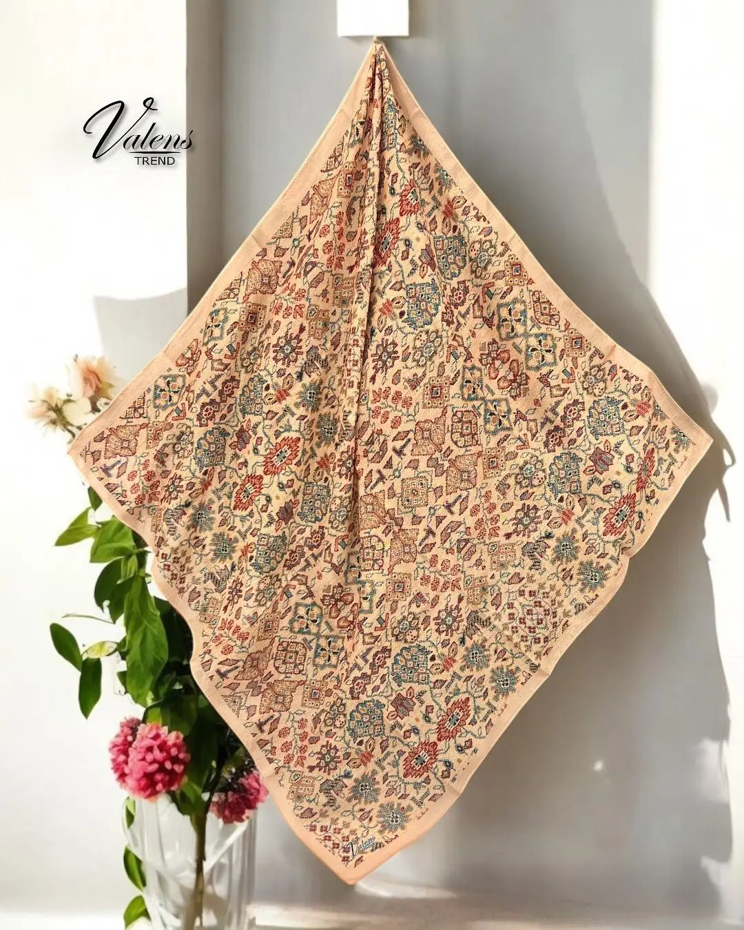 Desenli Koton Eşarp 464