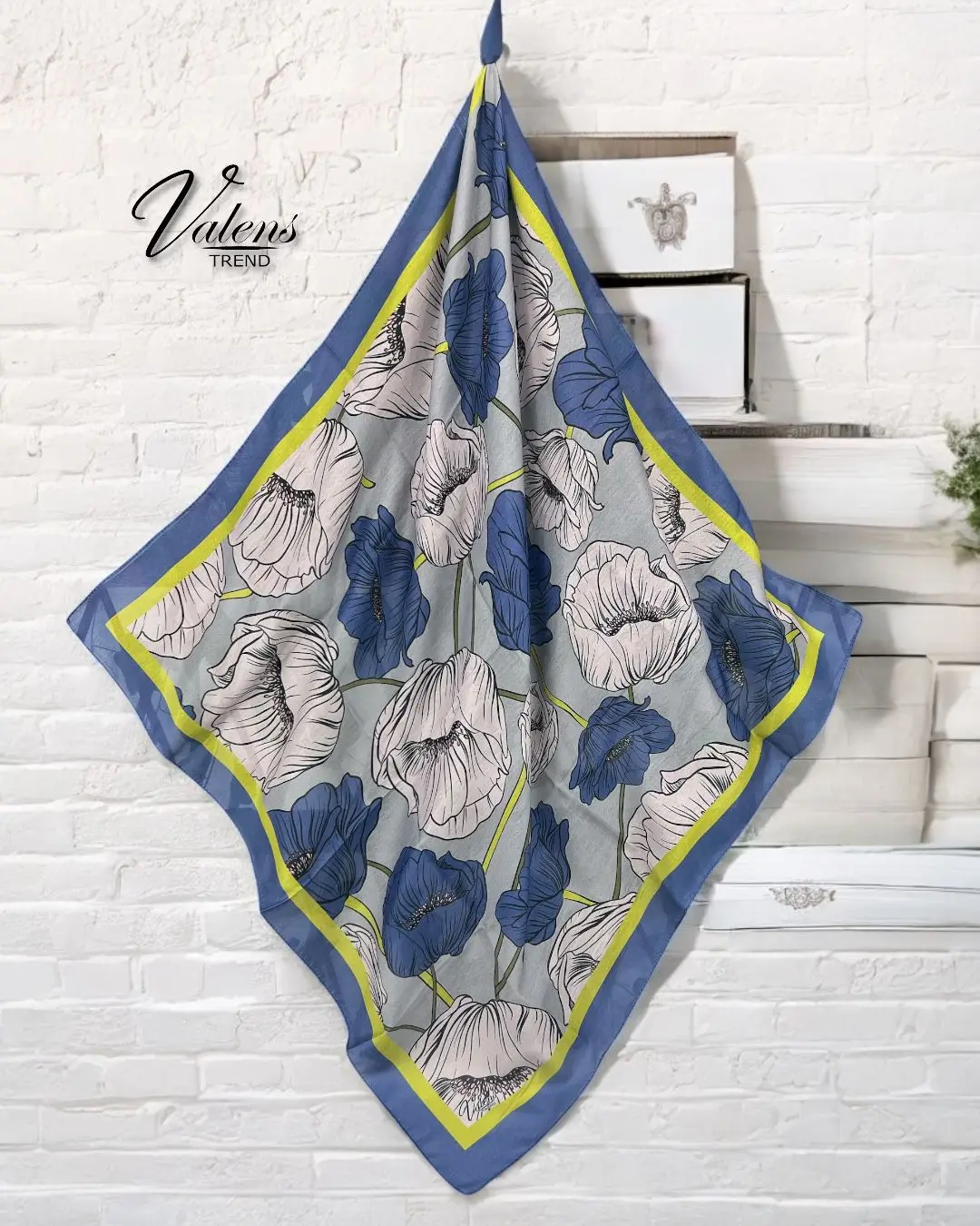 Desenli Koton Eşarp 434
