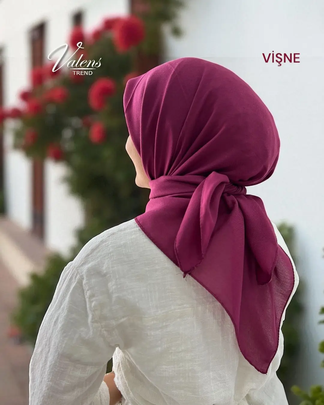Lüks Koton Eşarp - Vişne