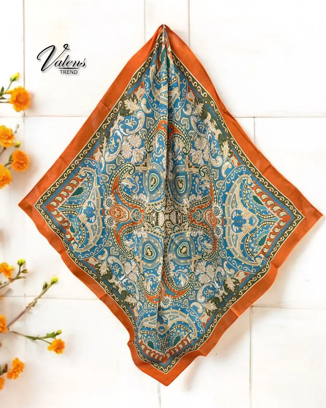 Desenli Koton Eşarp 329