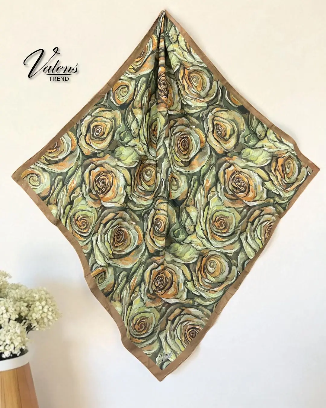 Desenli Koton Eşarp 478
