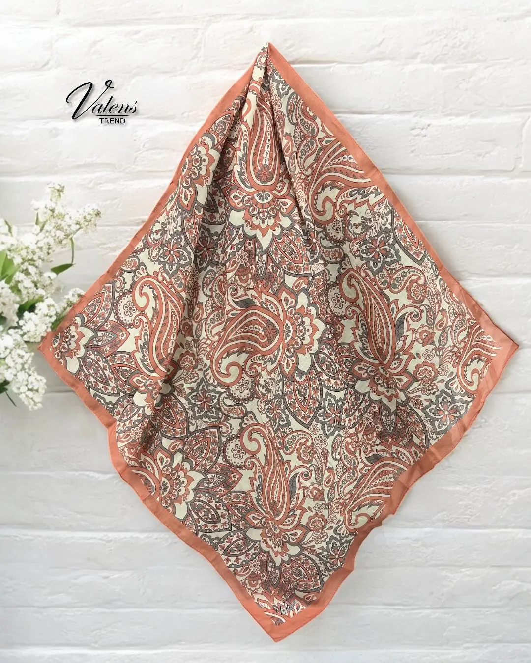 Desenli Koton Eşarp 482