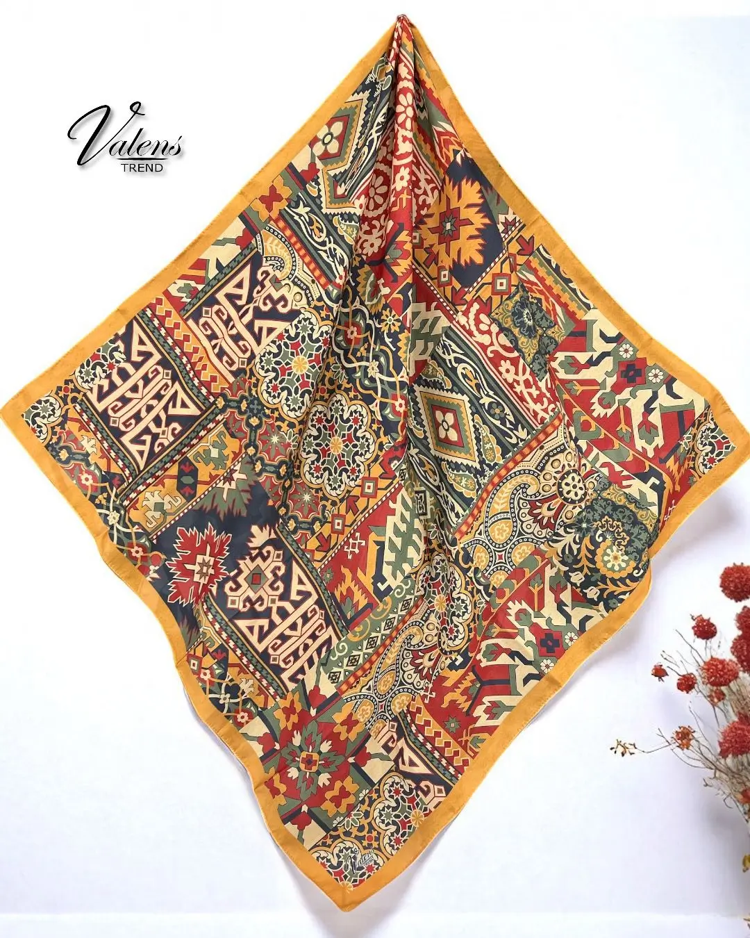 Desenli Koton Eşarp 483
