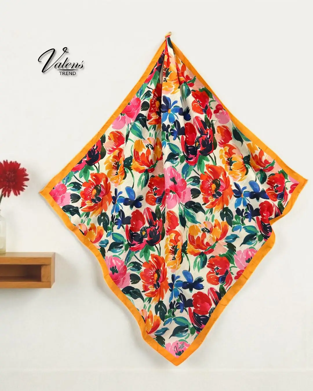 Desenli Koton Eşarp 488