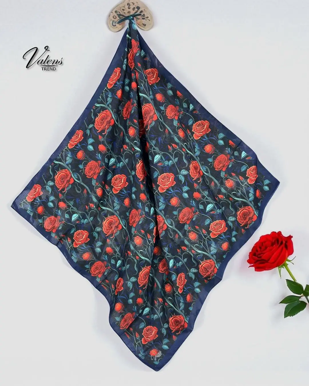 Desenli Koton Eşarp 493