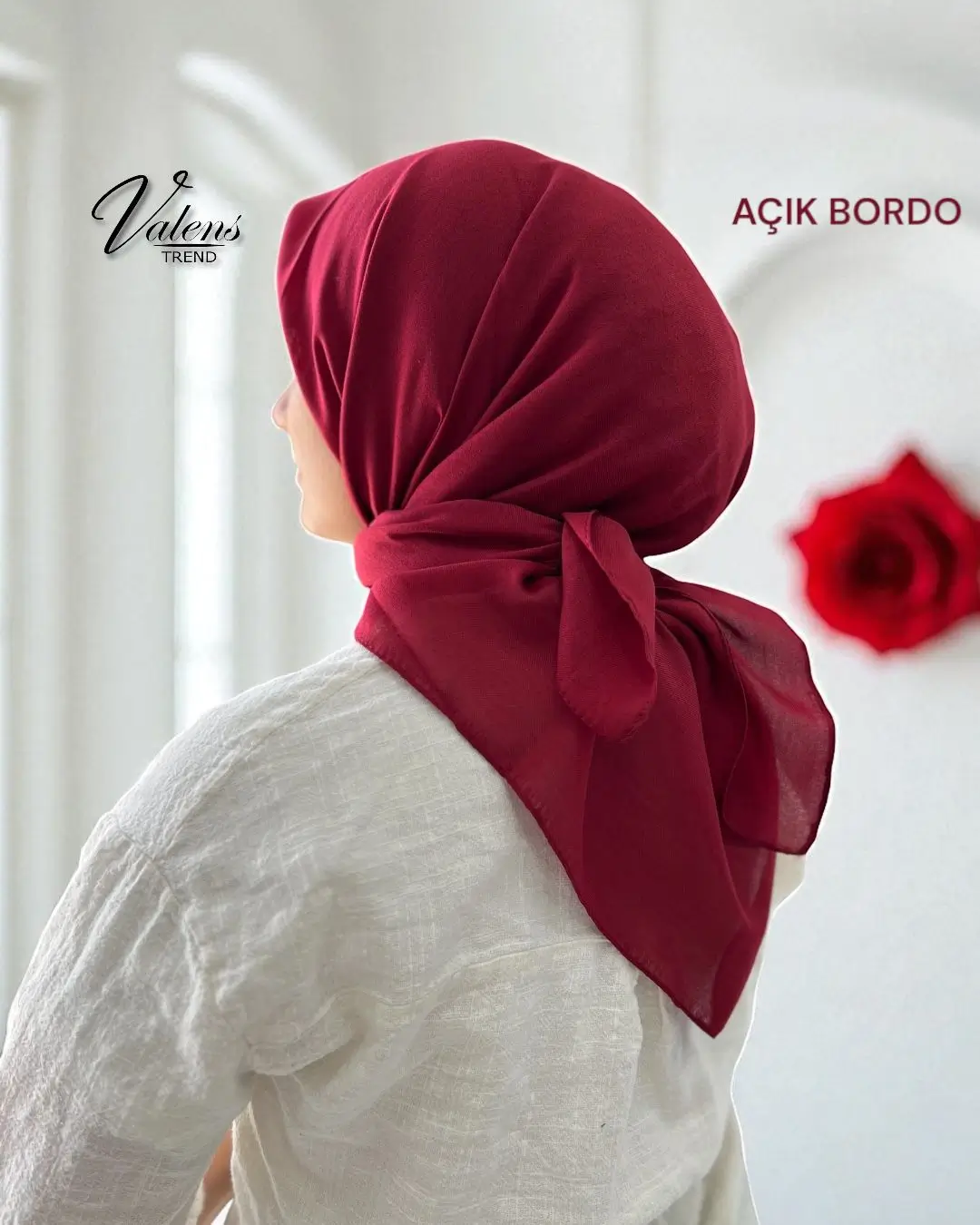 Lüks Koton Eşarp - Açık Bordo