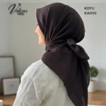 Lüks Koton Eşarp - Koyu Kahve
