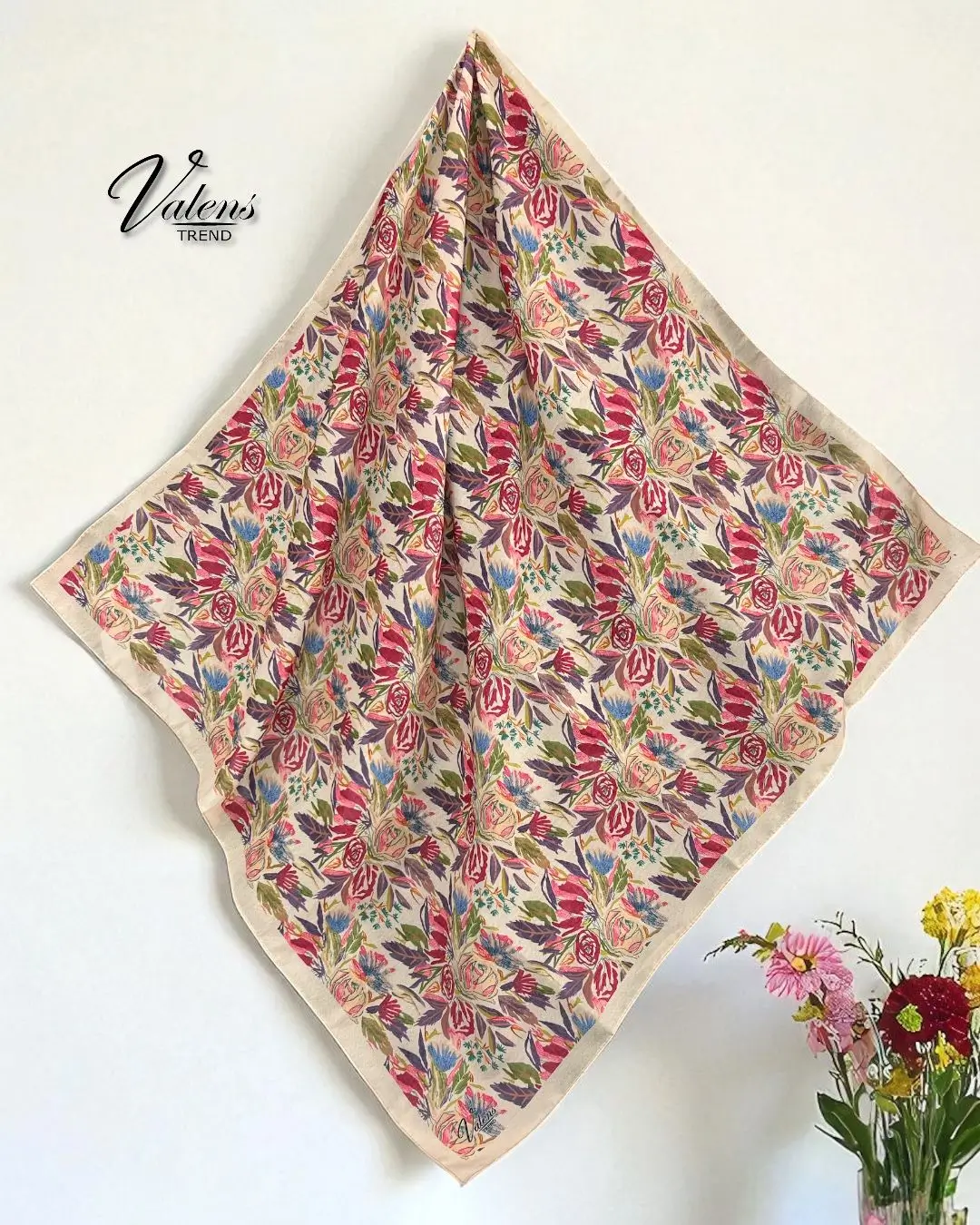 Desenli Koton Eşarp 495