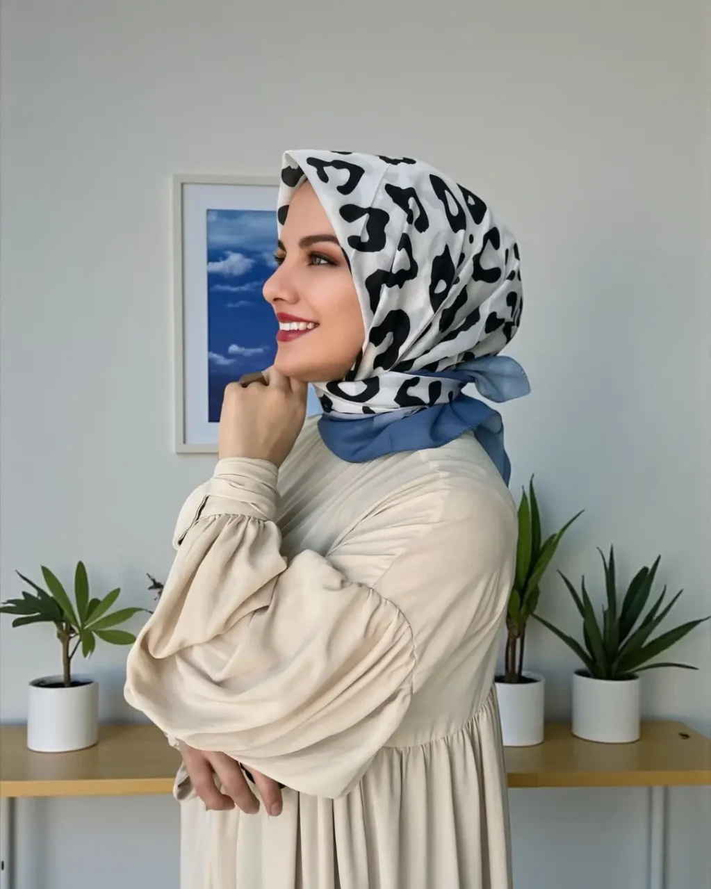 3 (1) Soft Eşarp - Leopar Desen 03 - Görsel 1