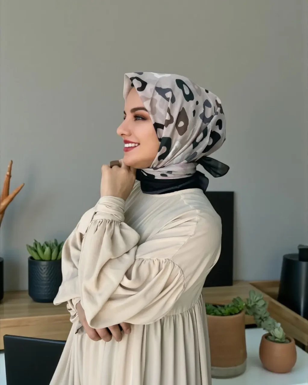 4 (1) Soft Eşarp - Leopar Desen 04 - Görsel 1