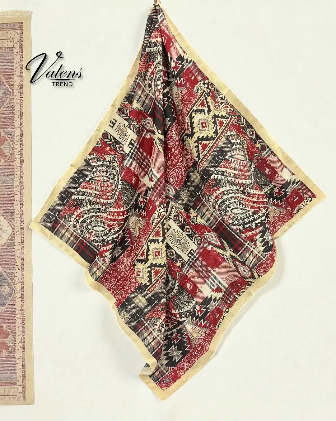 522 Desenli Koton Eşarp 522 - Görsel 1