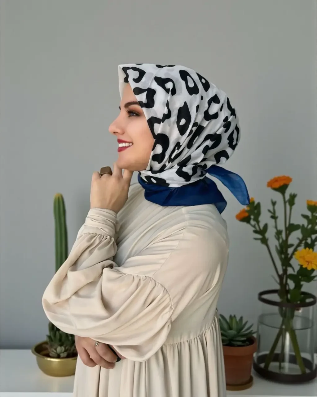 7 (1) Soft Eşarp - Leopar Desen 07 - Görsel 1